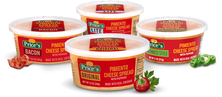 Price"s Pimiento Cheese Spread Product Lineup