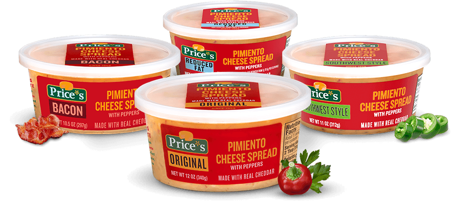 Price"s Pimiento Cheese Spread Product Lineup