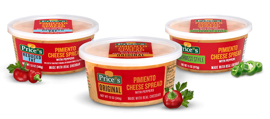 Price"s Pimiento Cheese Spread Product Lineup